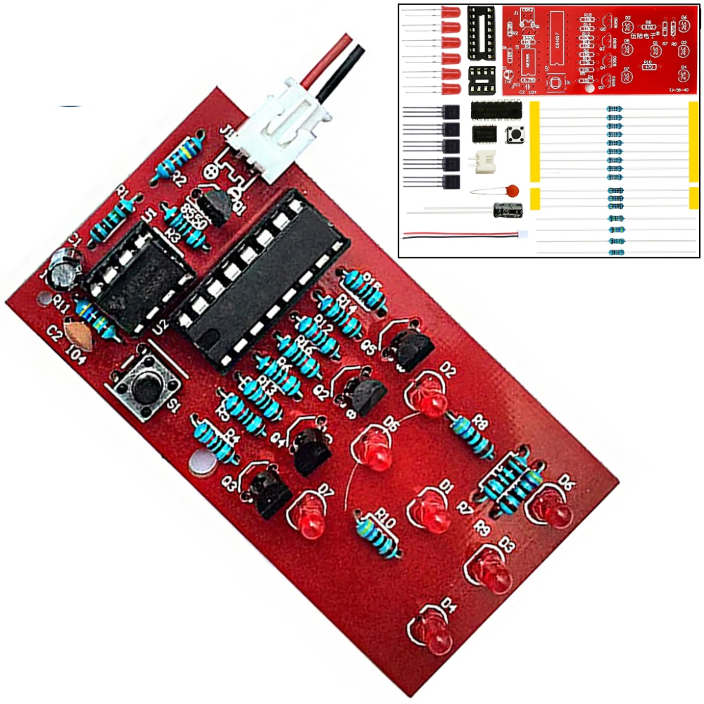 전자 주사위 DIY 납땜 키트 (LED 행운 주사위)-실습용 교재 부품 세트 TJ-56-40 [DIY-340]