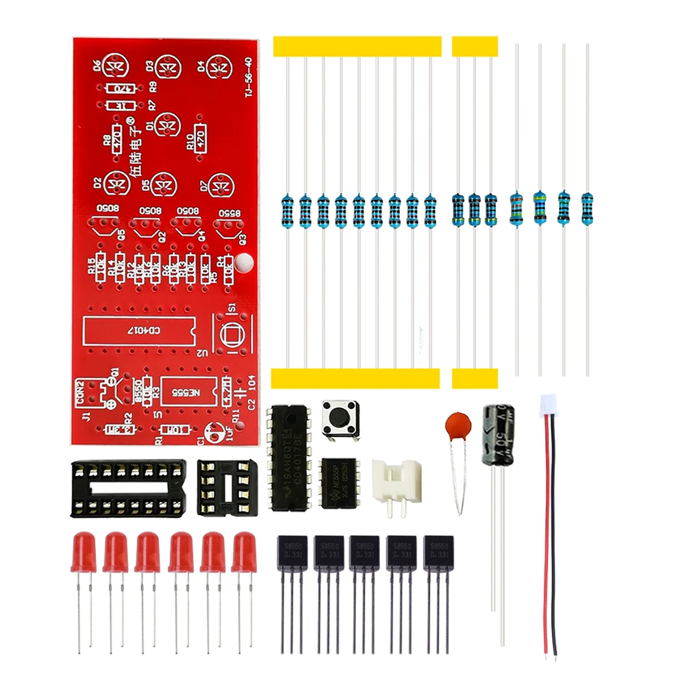 전자 주사위 DIY 납땜 키트 (LED 행운 주사위)-실습용 교재 부품 세트 TJ-56-40 [DIY-340]