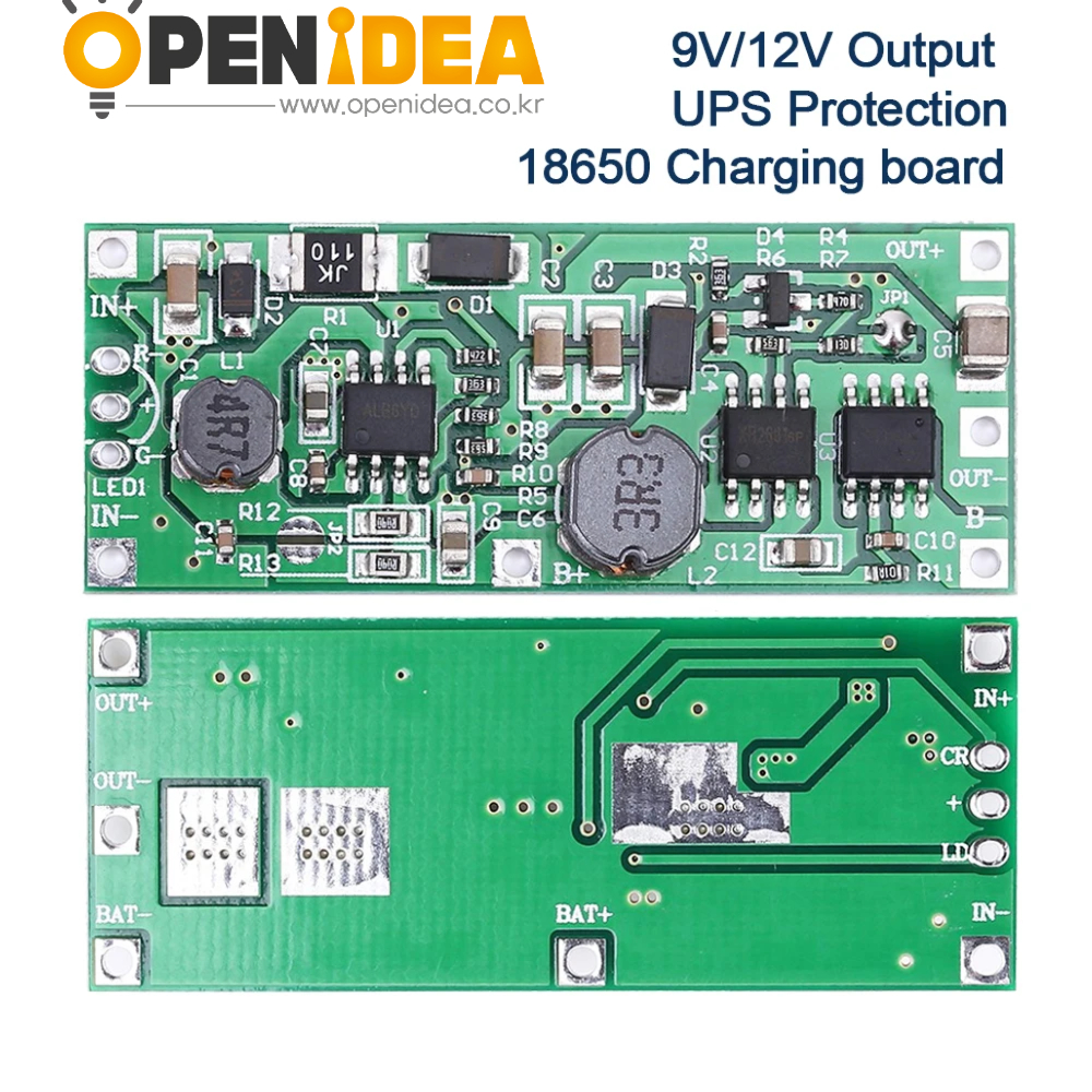 3.7V 리튬 배터리용 DC UPS 무정전 전원 모듈 (충전 방전 부스트 기능 정전시 12V 출력) [ZTA179-145]