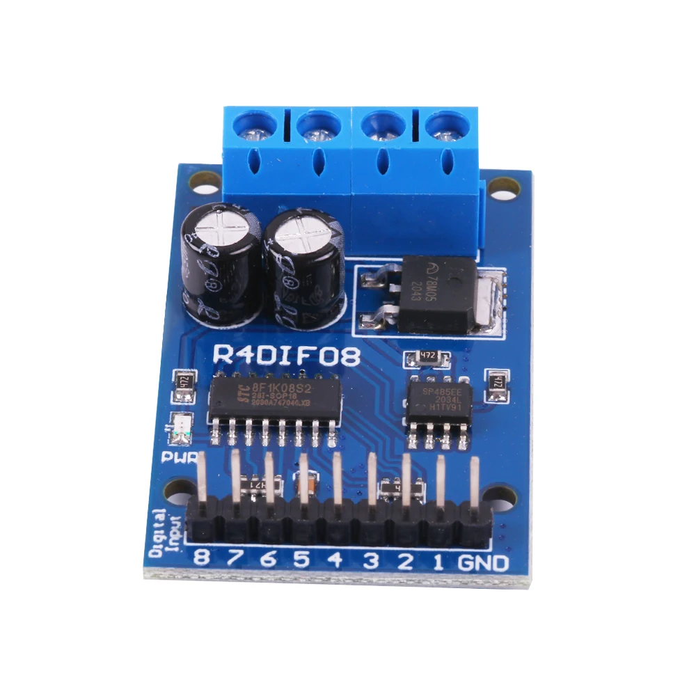 DC 12V 8채널 디지털량 입력 모듈 RS485 Modbus RTU 스위치량 수집 보드 8-12MA [ZTX101-176]