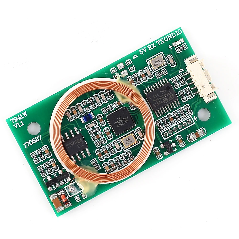 7941W 듀얼 밴드 RFID 리더 라이터 모듈 IC 카드 ID 기록 Mifare 위건 WG2634 시리얼 포트 T5577 리더기 [ZTU06-002]