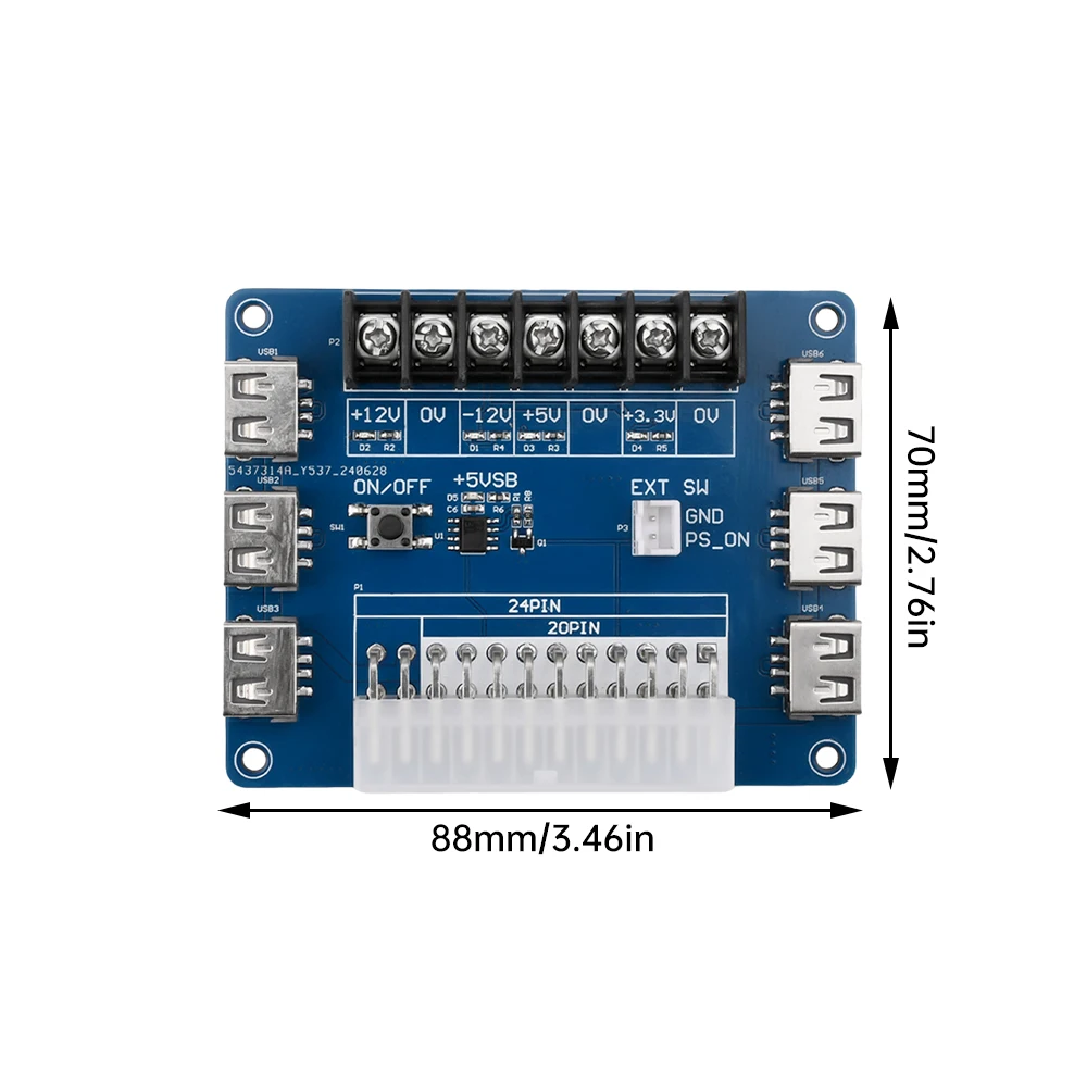 XH-M229 데스크탑 케이스 전원 어댑터 보드 - ATX 파워 변환 모듈 (USB 충전 기능 내장) [ZTA179-192]