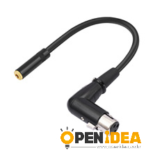 90도 직각 XLR 암컷(Female) → 3.5mm 암컷 오디오 변환 케이블 30CM [ZBL034-026]