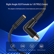 90도 직각 XLR 암컷(Female) → 3.5mm 암컷 오디오 변환 케이블 30CM [ZBL034-026]