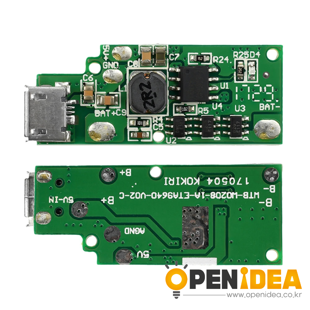 과전류 과전압 저전압 보호 기능이 있는 5V 1A 마이크로 USB 미니 18650 리튬 배터리 충전기 모듈 충전 보드 [ZTA179-223]