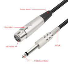 모노 6.35mm TS- XLR 암 변환 케이블 (1-4 채널 마이크-오디오 신호 변환기) 25M [ZBL034-094]