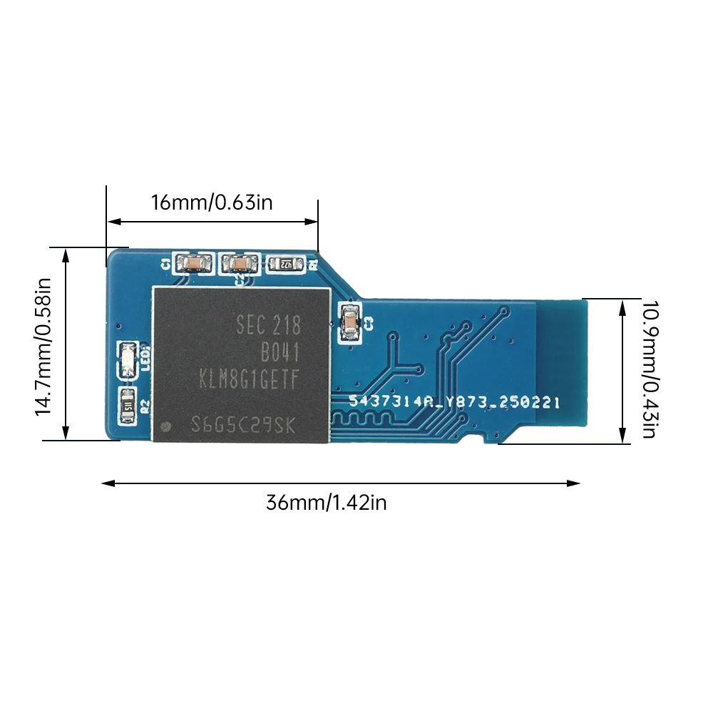 EMMC to TF 카드 변환 모듈 BGA153 & BGA169 to Micro SD(MMC) 카드 어댑터 [ZTU06-005]