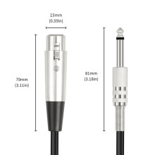 모노 6.35mm TS- XLR 암 변환 케이블 (1-4 채널 마이크-오디오 신호 변환기) 30M [ZBL034-092]