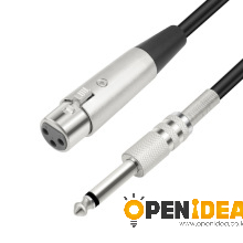 모노 6.35mm TS- XLR 암 변환 케이블 (1-4 채널 마이크-오디오 신호 변환기) 7.6M [ZBL034-097]