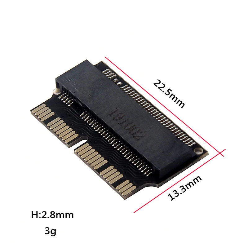 M.2 NGFF AHCI NVMe SSD 변환기 어댑터 MacBook 2013-2017 M.2 NVME SSD 변환 어댑터 용 12 + 16Pin [ZTX101-309]