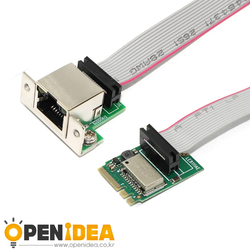 M.2 기가비트 이더넷 카드 (COM 포트 고정형) - 미니 PCI-E to RJ45 변환 [ZTF113-030]