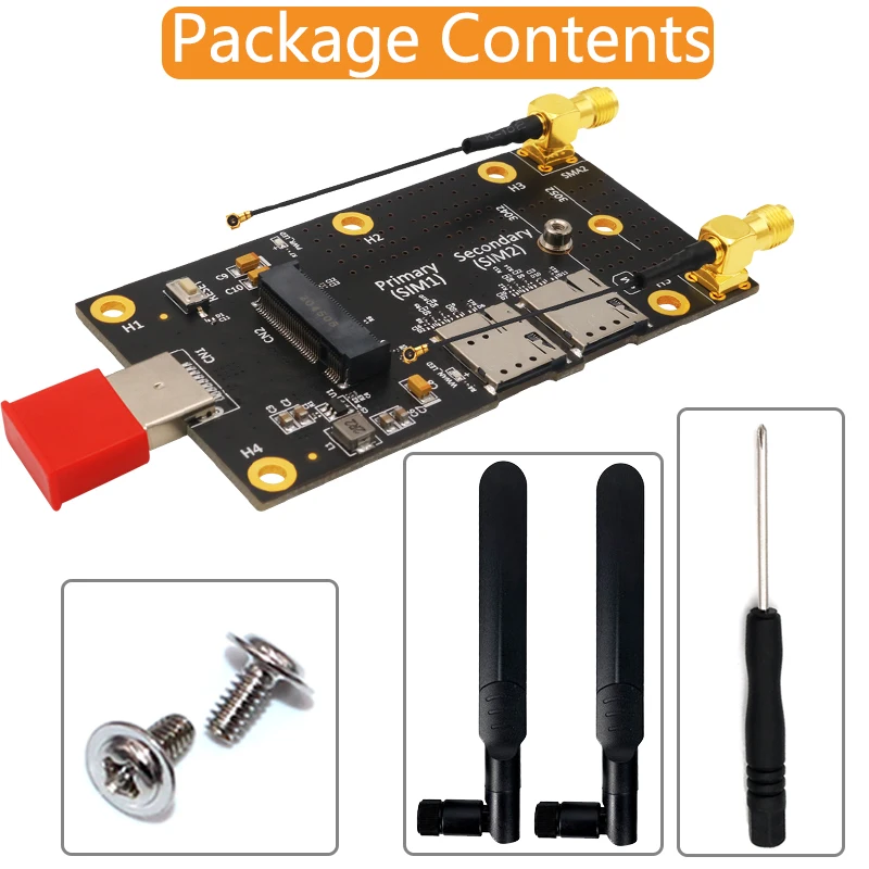 IoT M.2 to USB 3.0 4G 5G 통신 모듈 개발 테스트용 어댑터 보드 (듀얼 나노 SIM 슬롯 단일 어댑터 카드 액세서리 미포함) [ZTX101-340]