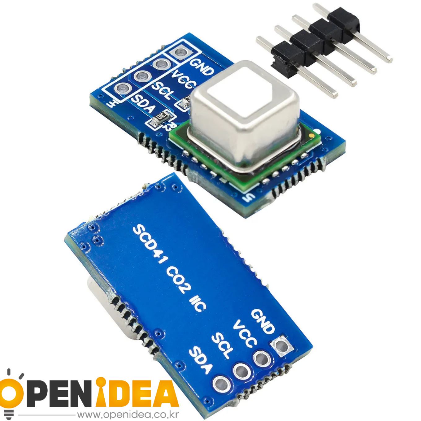 SCD40 SCD41 가스 센서 모듈 (CO₂ 이산화탄소+온습도 통합 측정 I2C 통신) - SCD40 가스 센서 모듈 (Blue PCB) [ZTJ68-053]