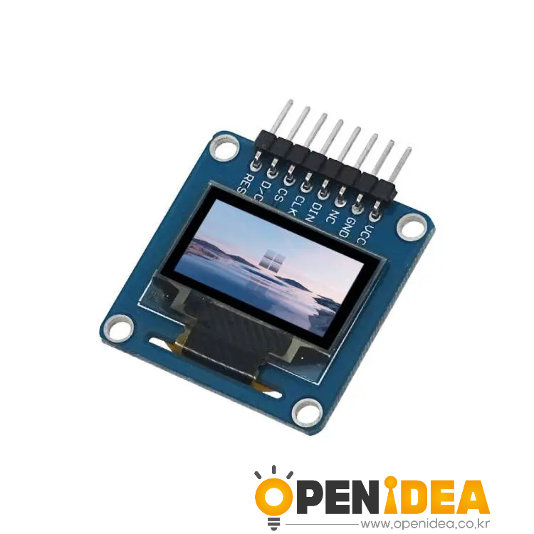 SH1106 1.3인치 OLED 디스플레이 모듈 (128x64 픽셀 - 블루) - 곡면 핀 헤더 포함 [ZTZ23-013]
