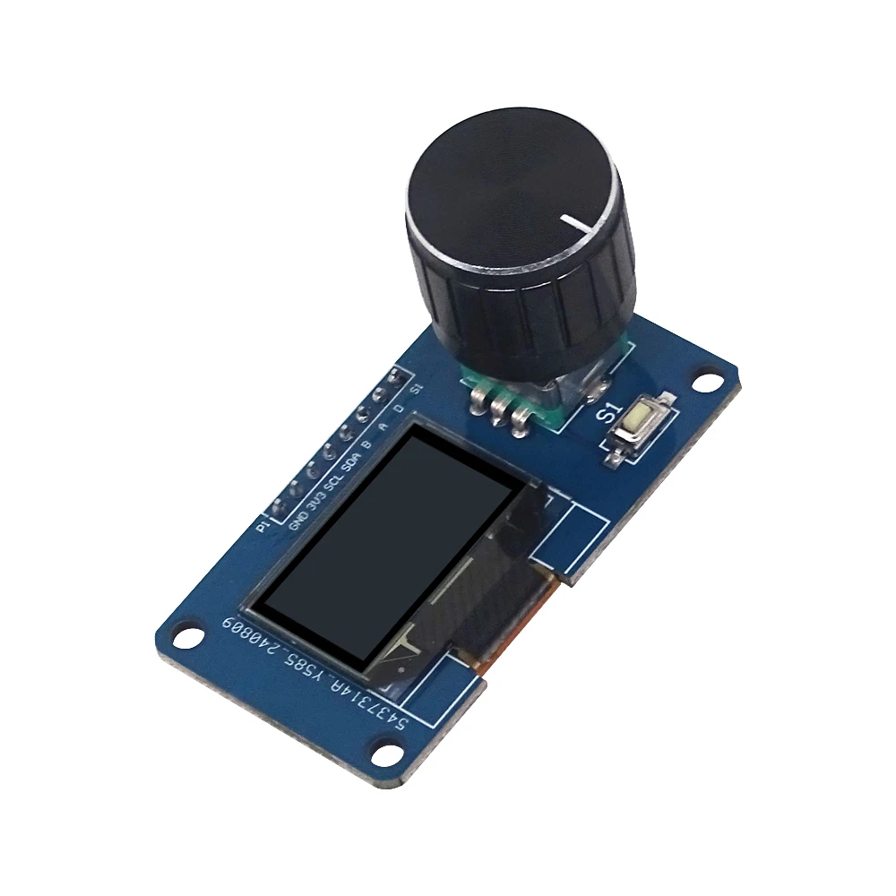 0.96인치 OLED 디스플레이+EC11 로터리 엔코더 결합 모듈 (I2C 인터페이스) 128x64 해상도 [ZTI45-047]