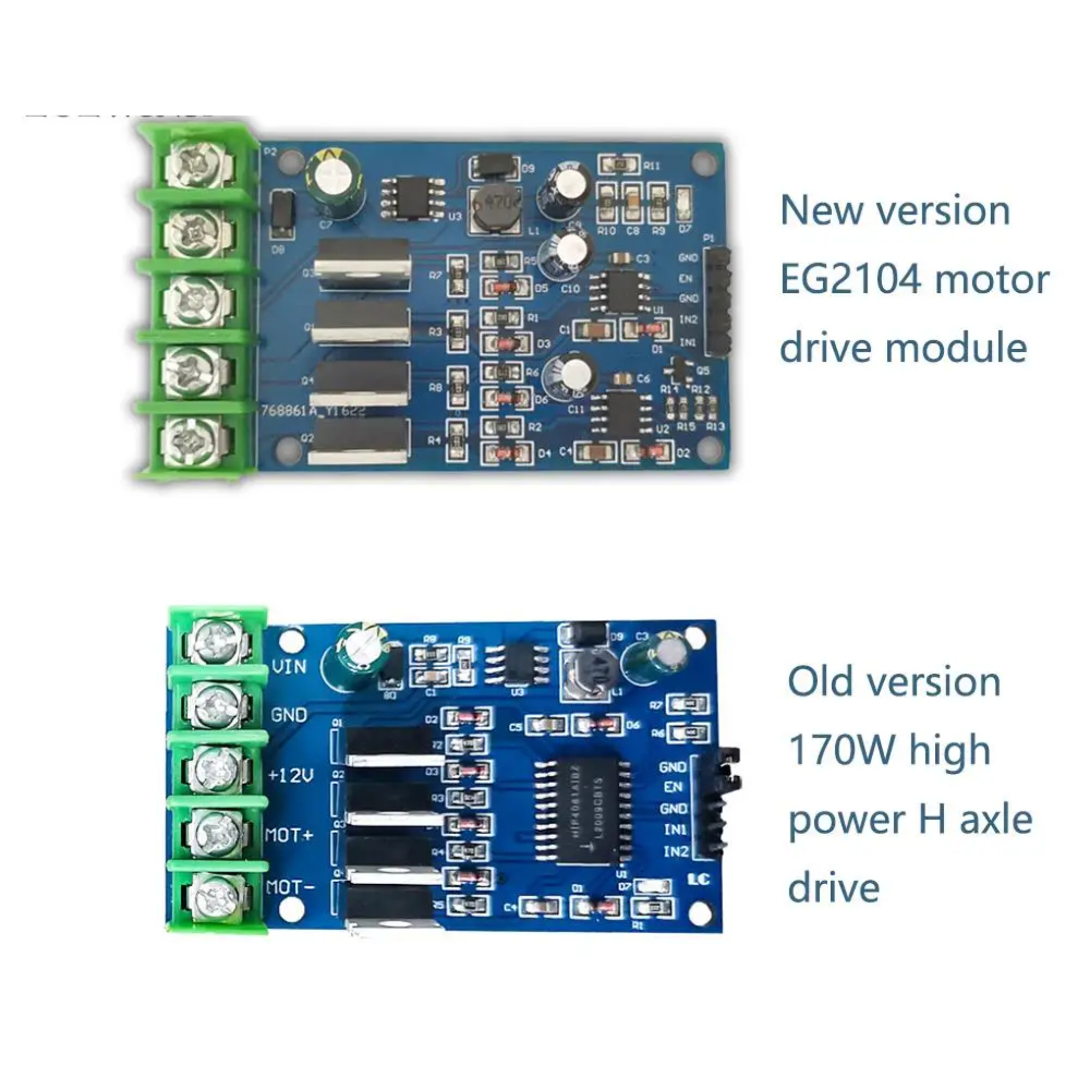 NEW VERSION 170W 고전력 H-브리지 모터 드라이버 모듈 DC 5-40V 모터용 NMOS 브레이크 듀티 사이클 용 4 개의 외부 NMOS 튜브 2 개의 PWM 입력 [ZTH83-051]