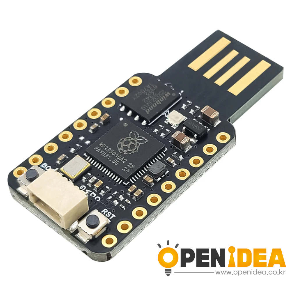 라즈베리 파이 듀얼 코어 4MB 플래시 USB 도구 모듈 JST1.0 1.0MM 4PIN 용 미니 USB RP2350 개발 보드 모듈 [ZTZ23-016]