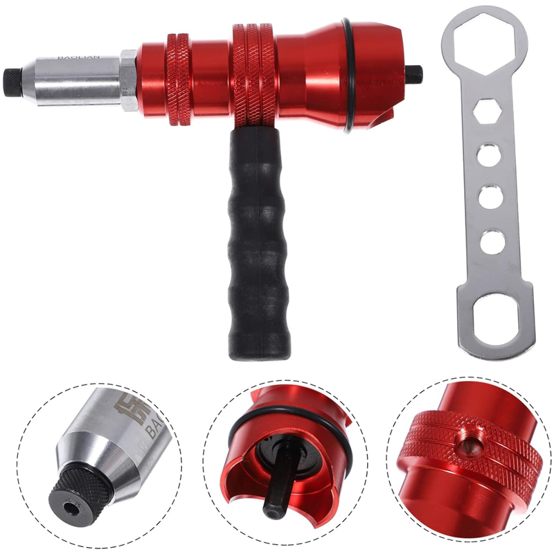 무선 드릴 전기 리벳 건 어댑터 리벳 너트 드릴 어댑터 키트 핸드 리베터 도구 2.4mm 3.2mm 4.0mm 4.8mm