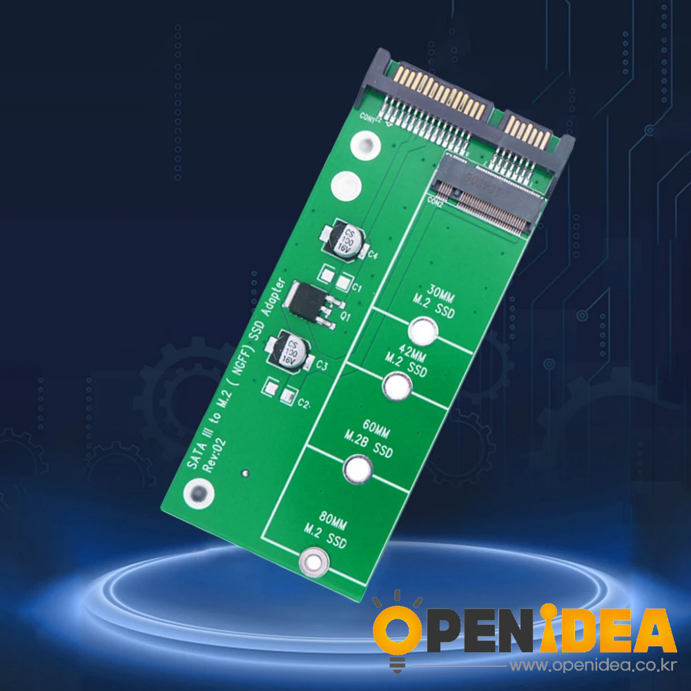 M.2 NGFF 변환기 SSD 어댑터 카드 M.2 SSD 어댑터 SATA3 6G 카드 하드 디스크 카드 리더기 2.5 인치는 2230 42 60 80 M.2 SSD를 지원합니다 [ZTU06-017]