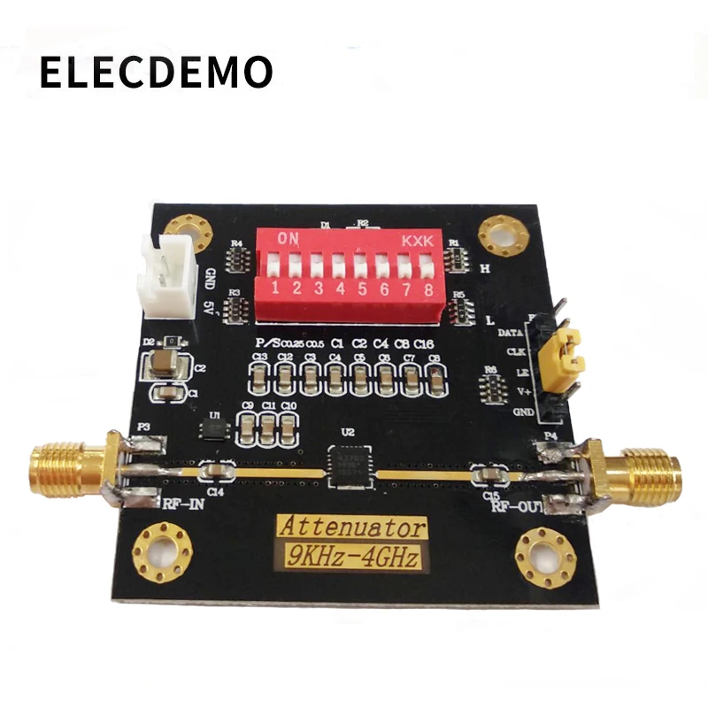 디지털 RF 감쇠기 모듈 PE43702 9kHz~4GHz 0.25dB 스텝 정밀도 31.75dB [KANGWEI-002]