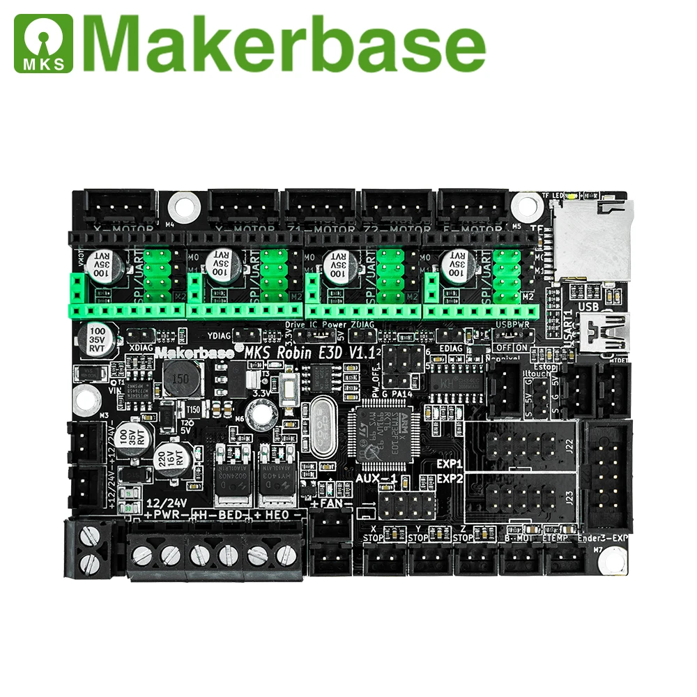 Makerbase MKS Robin E3D 3D 프린터 메인보드 (CR-10-Ender3-VORON V0.1 호환) [Makerbase-10]