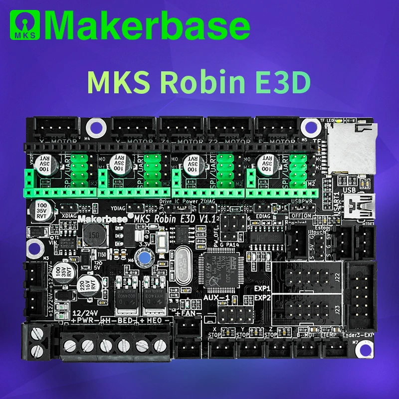 Makerbase MKS Robin E3D 3D 프린터 메인보드 (CR-10-Ender3-VORON V0.1 호환) [Makerbase-10]