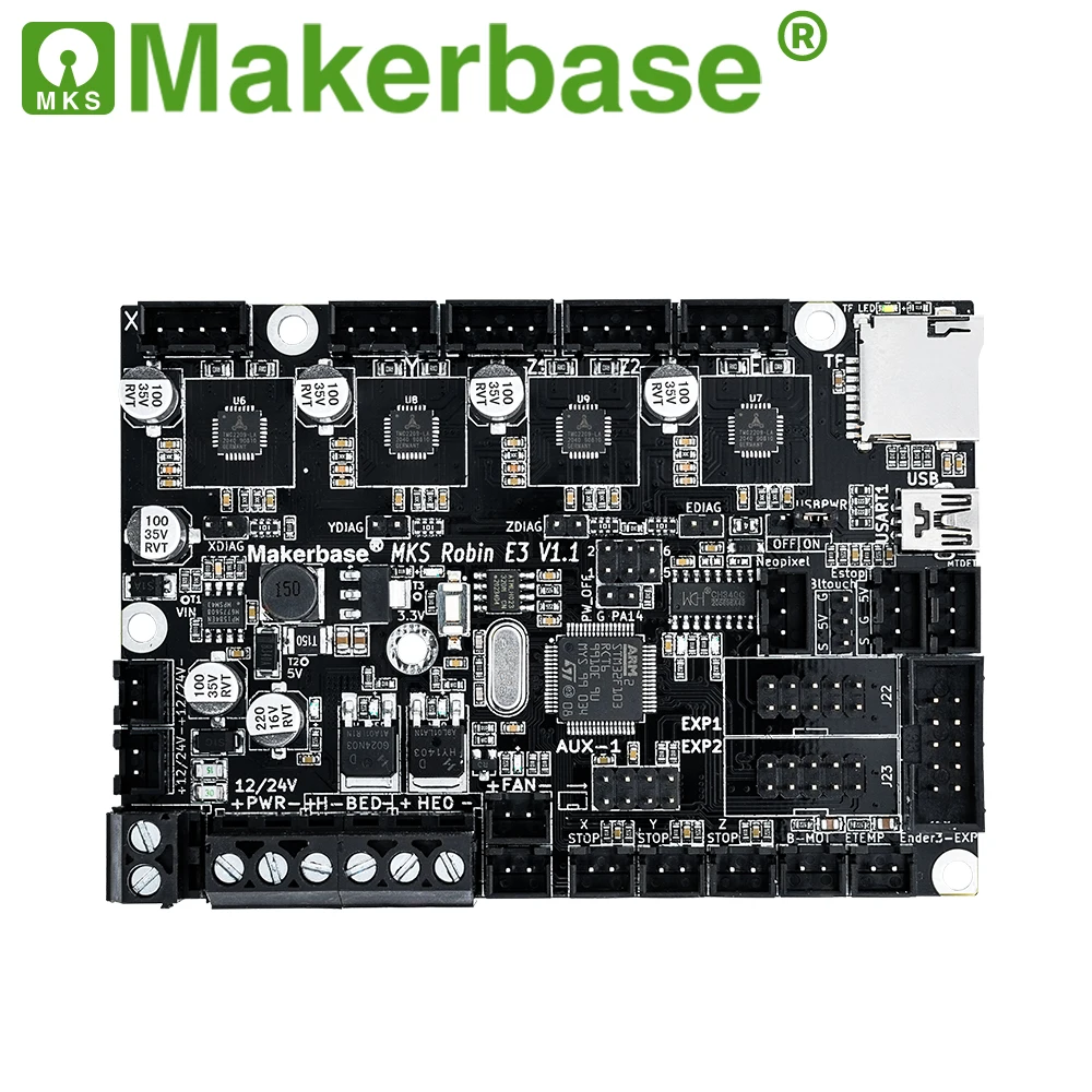 Makerbase MKS Robin E3 3D 프린터 메인보드 (CR-10-Ender3-VORON V0.1 호환) [Makerbase-08]