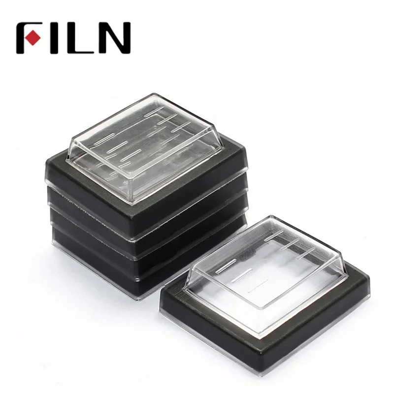 배 모양 스위치 방수 캡 (선형 25x31mm) KCD4-201 사각형 투명 방수·방진·방유 캡 5PCS [FILN-53]