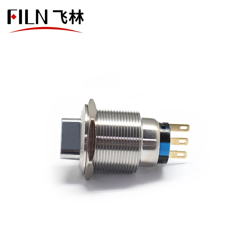 22mm 금속 노브 스위치 3단계 자동 리셋 자동 잠금 선택 전환 스위치 방수 IP65 [FILN-50]