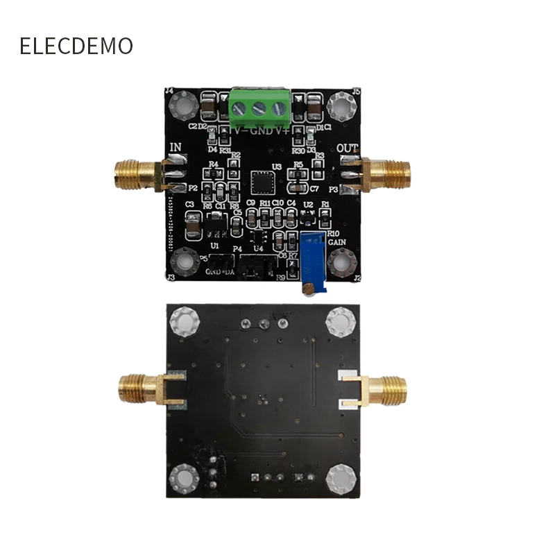 AD8336 전압 제어 가변 이득 증폭기(VGA) 모듈 - 수동-프로그램 제어 가능 60dB 광동적 이득 조절 [KANGWEI-204]