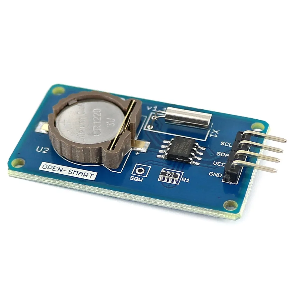 DS1307 실시간 클록 모듈 (I2C 인터페이스 RTC)-알람 타이머 기능+배터리 백업 지원 [OPEN-SMART-57]