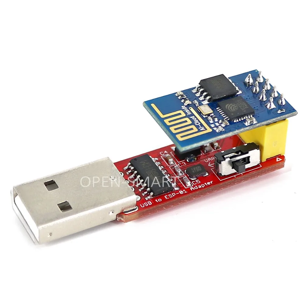 CH340 USB to ESP8266 ESP-01 01S WIFI 변환 모듈 Red [OPEN-SMART-152]