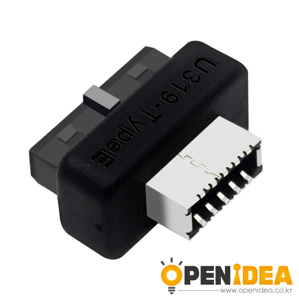 메인보드 USB 3.0 19핀 1-2 분배 허브 (칩 내장형) 핫스왑 &시 전송 지원 19P 20P to TYPE- 동E 변환 어댑터 [ZTX102-148]