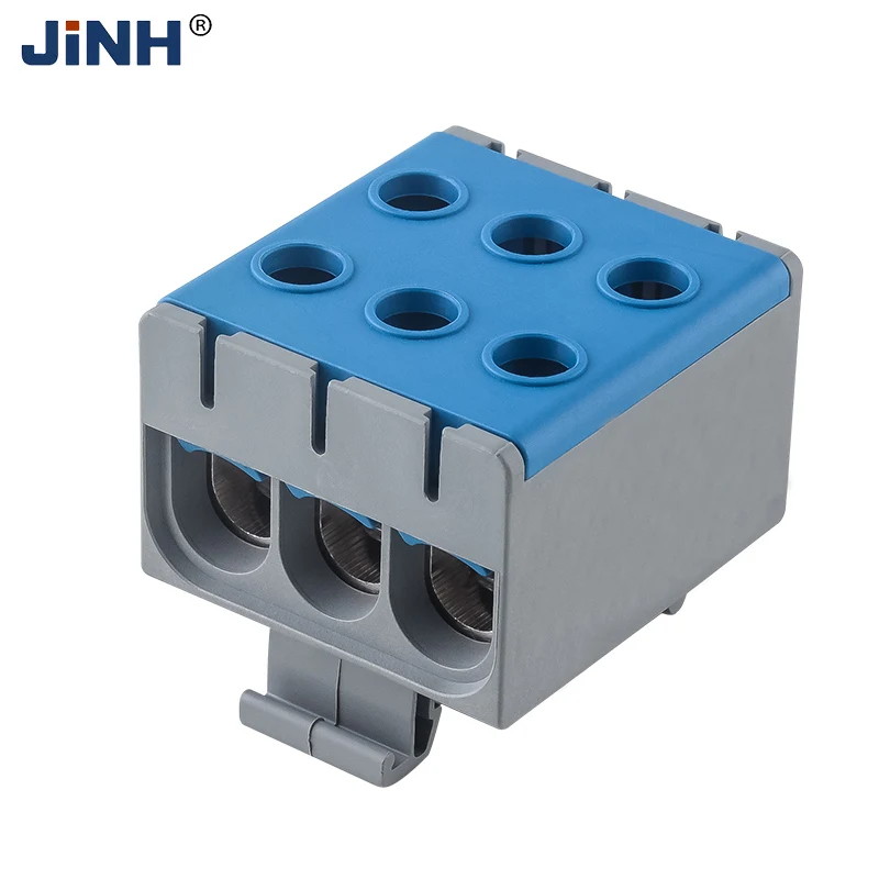 JHT5-150-PE JHT5-150-GY JHT5-150-BE 레일 장착형 알루미늄 전선 단자함 - 대전류 145A 지원 30-50mm² 90mm² 단자대 [JINH-13]