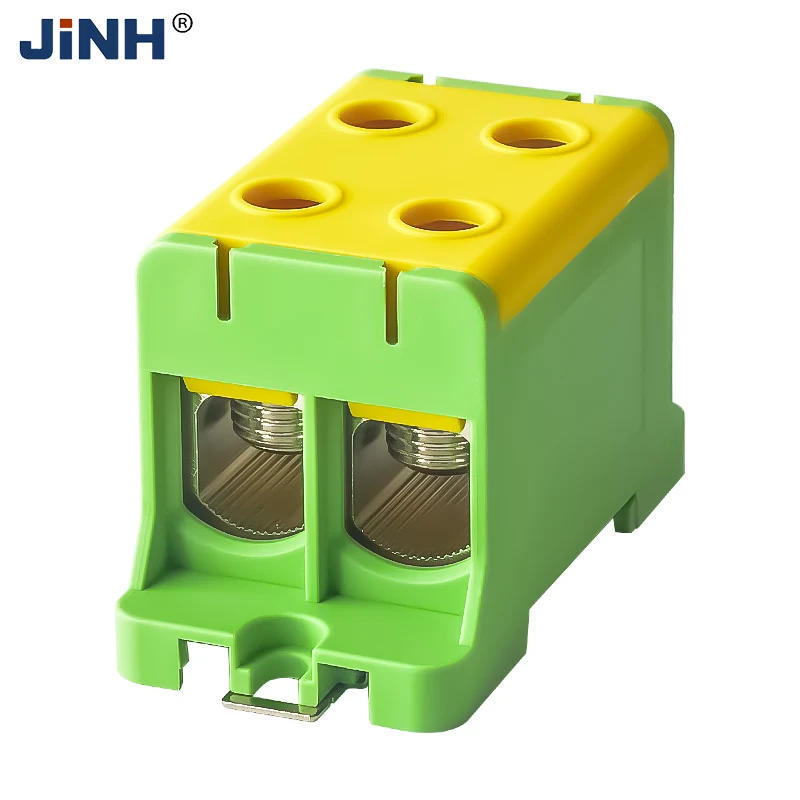 JHT5-150-PE JHT5-150-GY JHT5-150-BE 레일 장착형 알루미늄 전선 단자함 - 대전류 145A 지원 30-50mm² 90mm² 단자대 [JINH-13]
