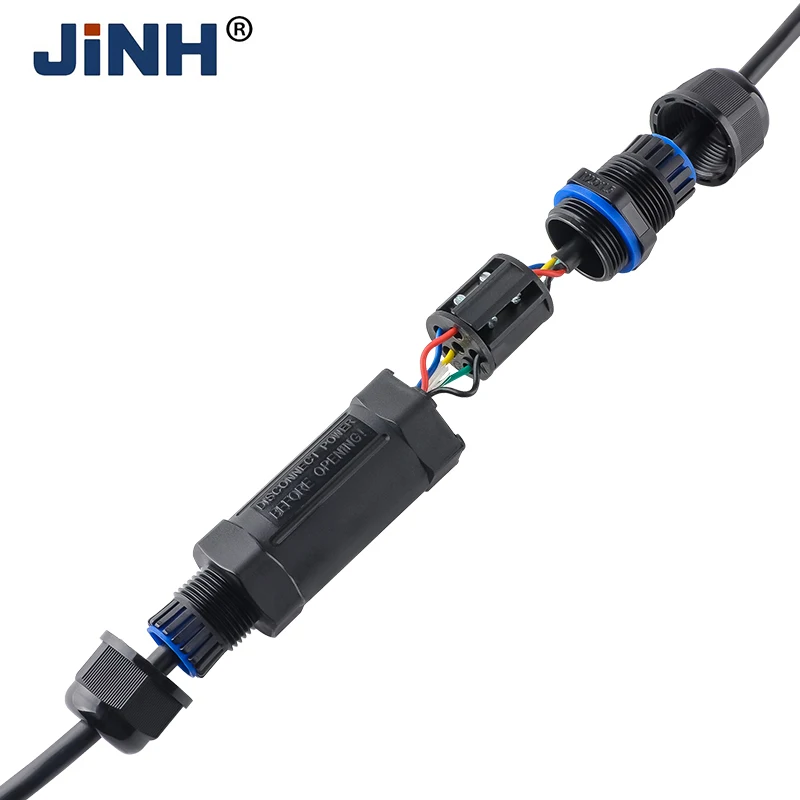 CNP 25 IP68 등급 직통형 케이블 방수 커넥터 - 옥외-지중-수중 가로등용 3-4-5코어 전선 연결기 [JINH-59]