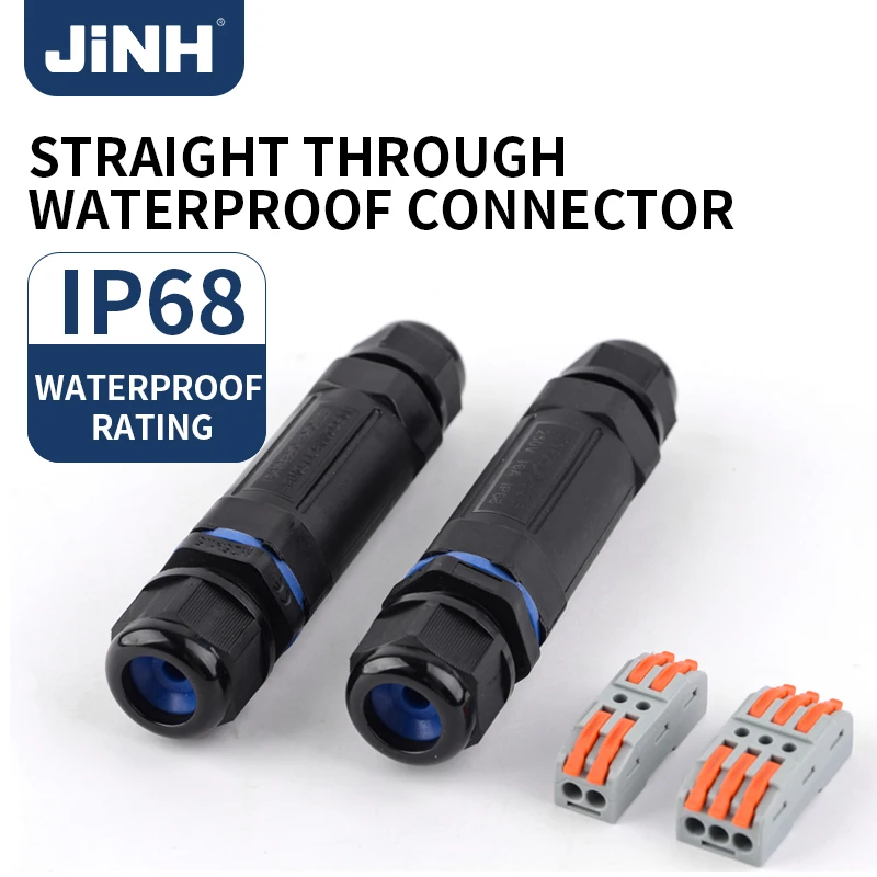 IP68 CNP25 등급 직통형 케이블 방수 커넥터 - 옥외-지중-수중 가로등용 3-4-5코어 전선 연결기 [JINH-55]