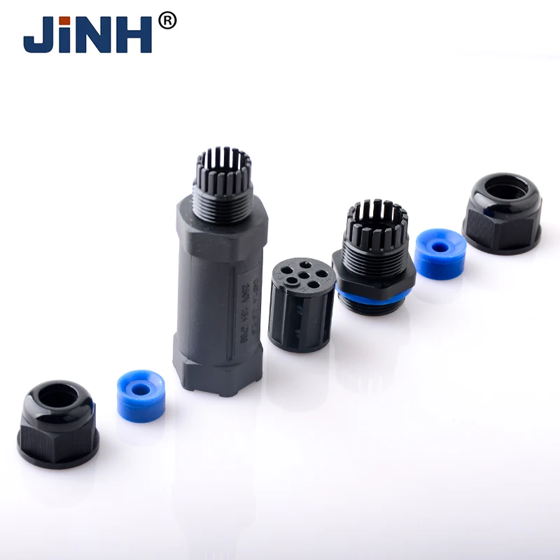 IP68 CNP25 등급 직통형 케이블 방수 커넥터 - 옥외-지중-수중 가로등용 3-4-5코어 전선 연결기 [JINH-55]