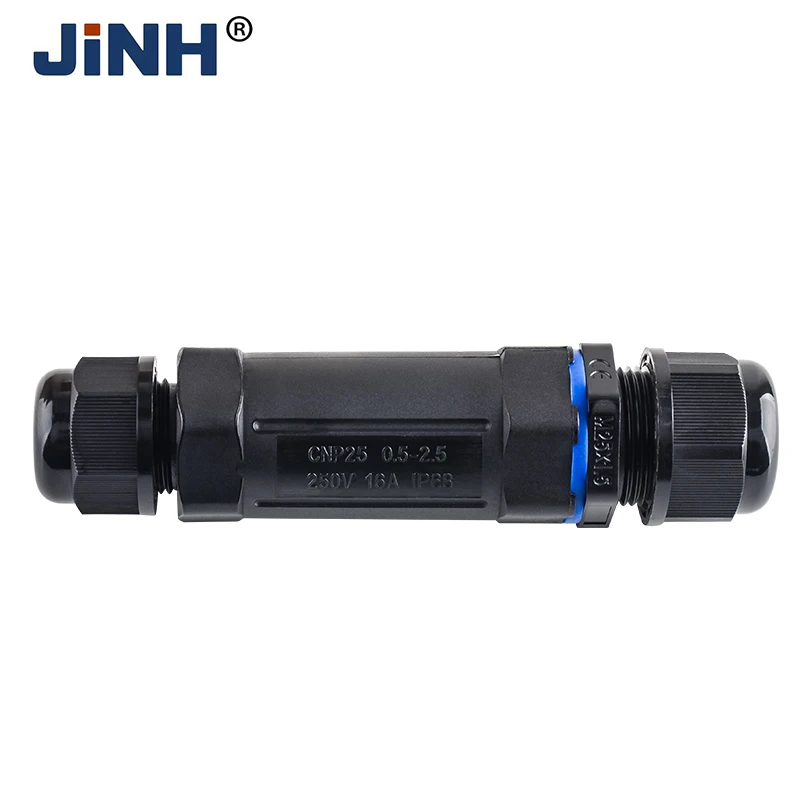 IP68 CNP25 등급 직통형 케이블 방수 커넥터 - 옥외-지중-수중 가로등용 3-4-5코어 전선 연결기 [JINH-55]