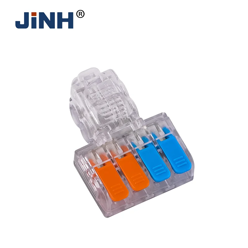 10Pcs T형 무절단 퀵 커넥터 단자대 - 2입4출 전선 분배 병렬 연결 키트 [JINH-58]