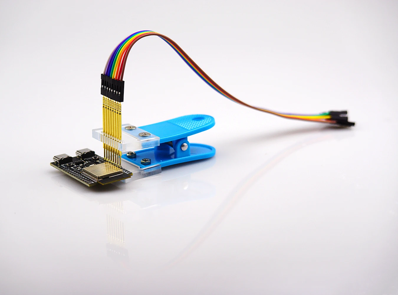 2.54mm STM32 프로그래밍 프로브 클립 PCB 대량 생산용 멀티사양 픽스쳐 [MUSE-LAB-46]