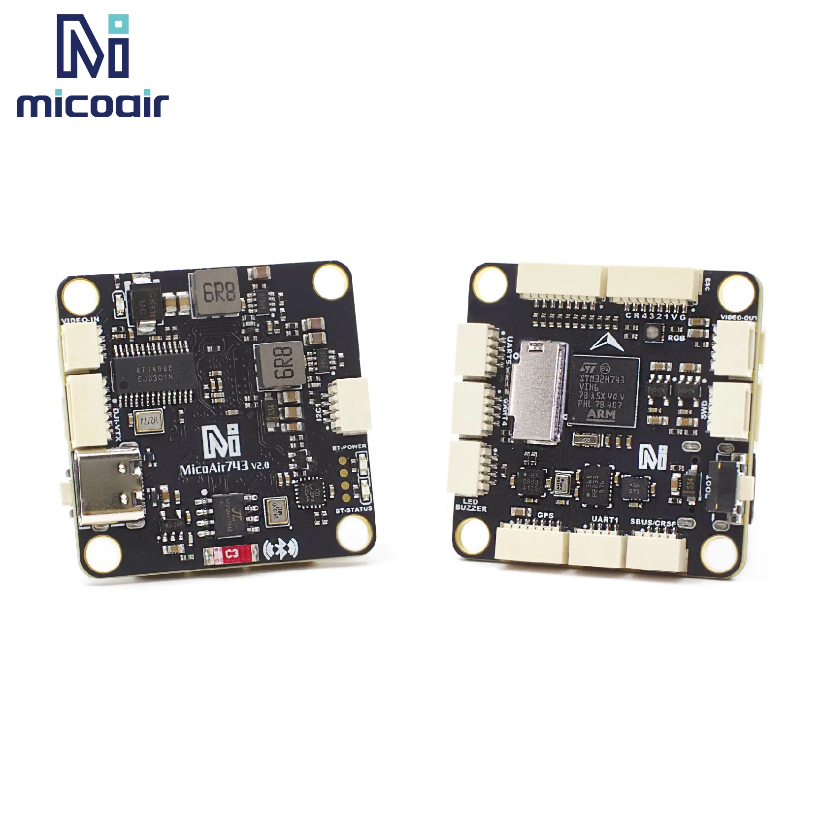 MicoAir743 V2 비행 컨트롤러 (듀얼 IMU 탑재 블루투스 파라미터 조정 지원 PX4 펌웨어 호환) [MicoAir-24]