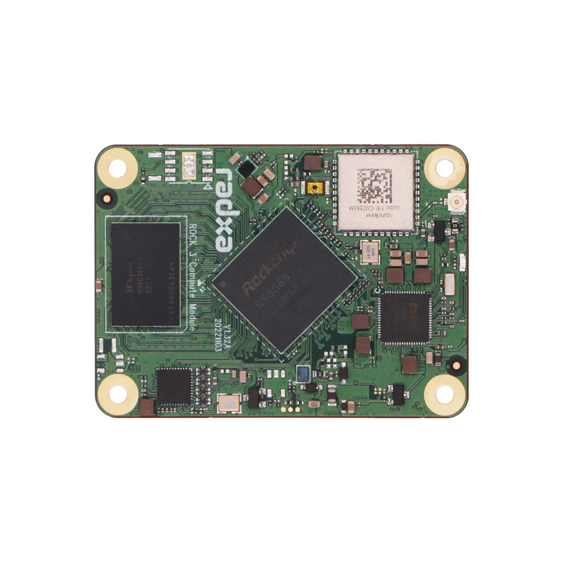 CM3 RK3566 쿼드코어 CPU 컴퓨팅 모듈 코어 보드 라즈베리 파이 CM4 대체품 파이 CM4 대체품 4GB 32GB with WiFi [RADXA-81]