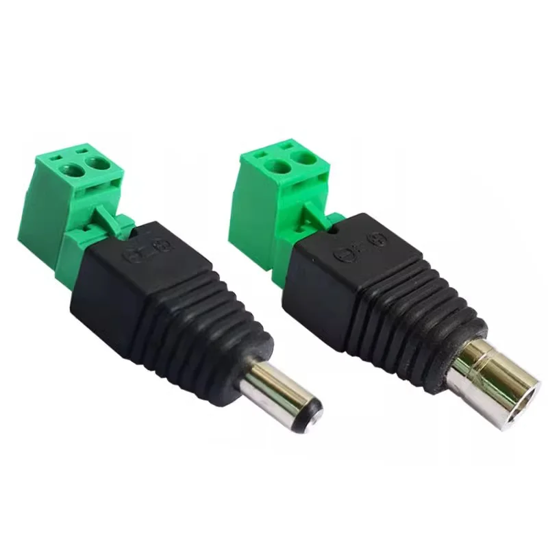 DC 전원 플러그 커넥터 나사 고정 타입 DC 암수 플러그 소켓 어댑터 5.5x2.1mm [ZCH008-004]