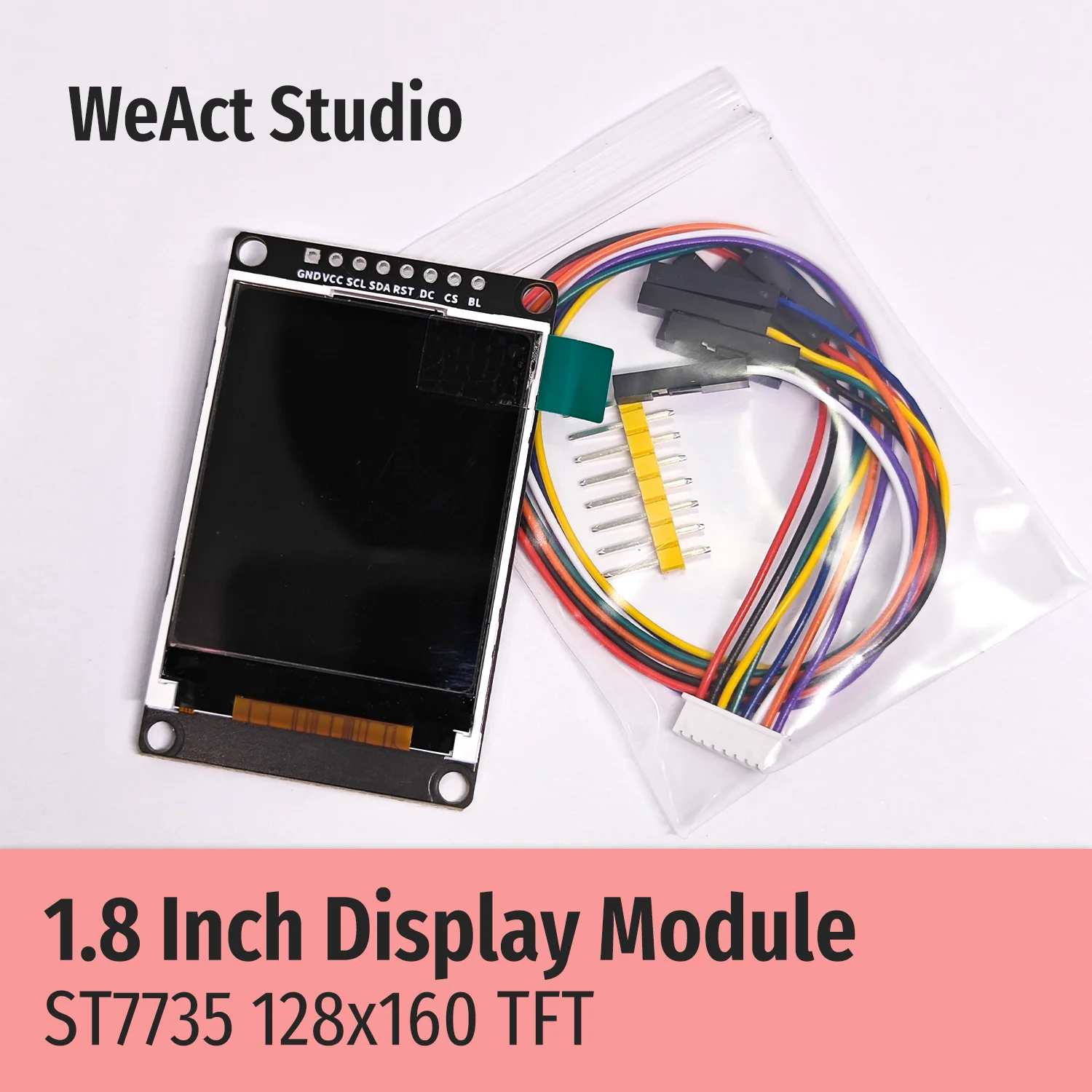 1.8 인치 TFT 디스플레이 풀 컬러 LCD 모듈 ST7735 드라이브 IC 고품질 [WeAct Studio-015]