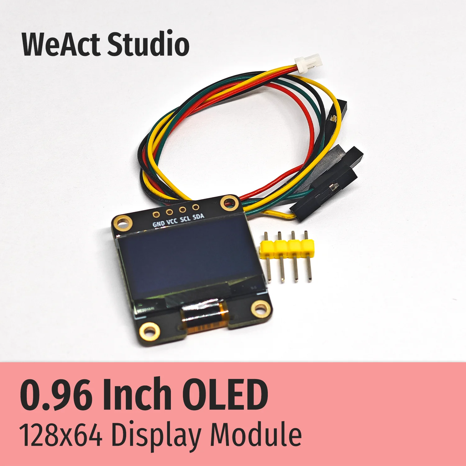 0.96 인치 OLED IIC 디스플레이 모듈 128x64 I2C SSD [WeAct Studio-034]
