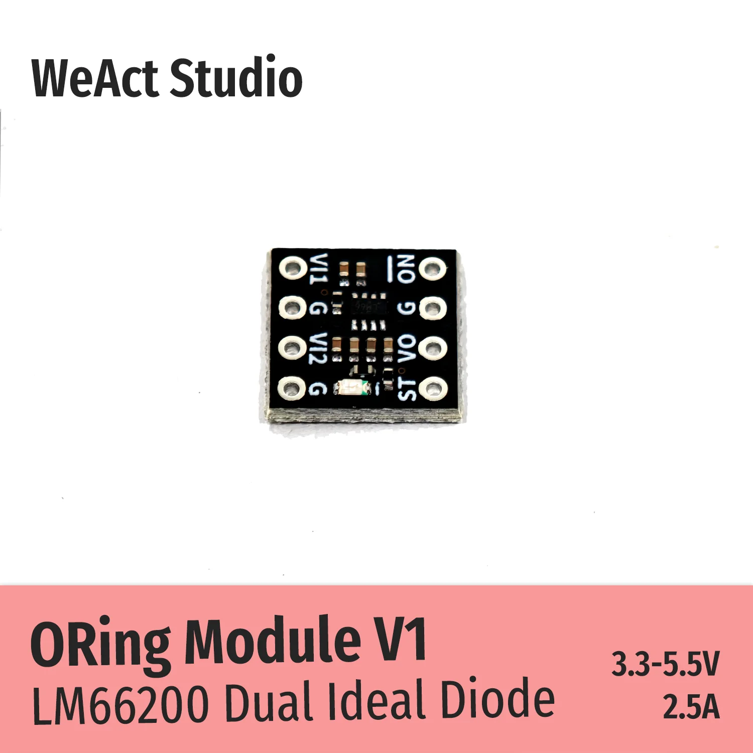 ORing 모듈 LM66200 자동 스위치오버 WeAct를 갖춘 듀얼 아이디얼 다이오드 [WeAct Studio-049]