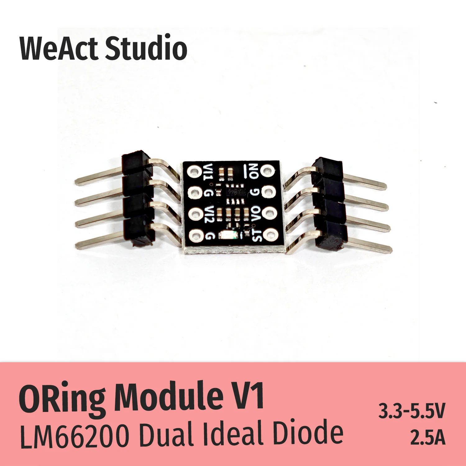 ORing 모듈 LM66200 자동 스위치오버 WeAct를 갖춘 듀얼 아이디얼 다이오드 [WeAct Studio-049]