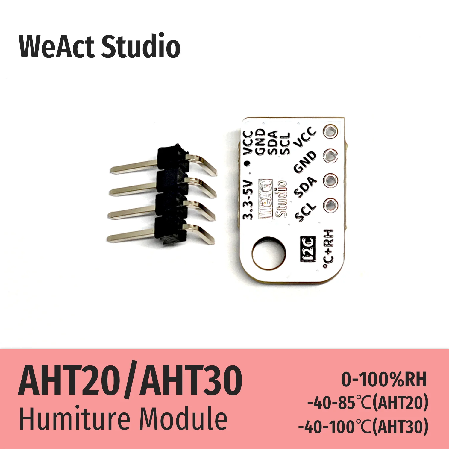 디지털 온도 및 습도 센서 AHT20-F AHT30 AHT20 모듈 미니 [WeAct Studio-050]