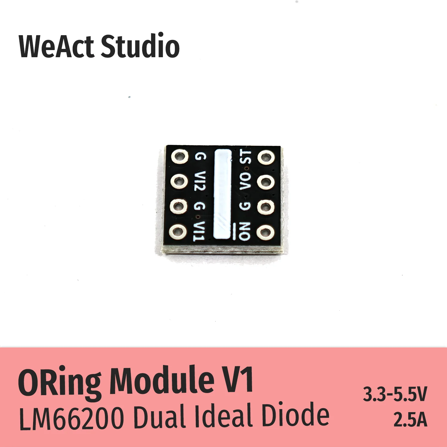 ORing 모듈 LM66200 자동 스위치오버 WeAct를 갖춘 듀얼 아이디얼 다이오드 [WeAct Studio-049]